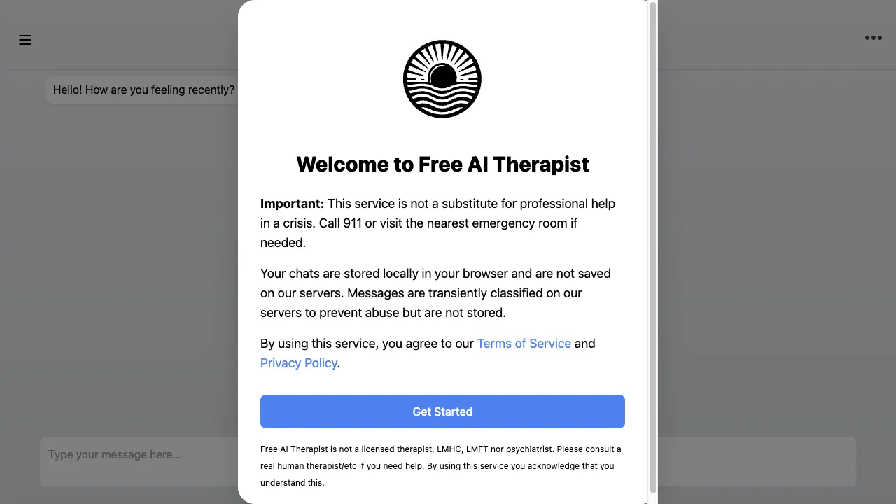 Gratis AI Therapeut